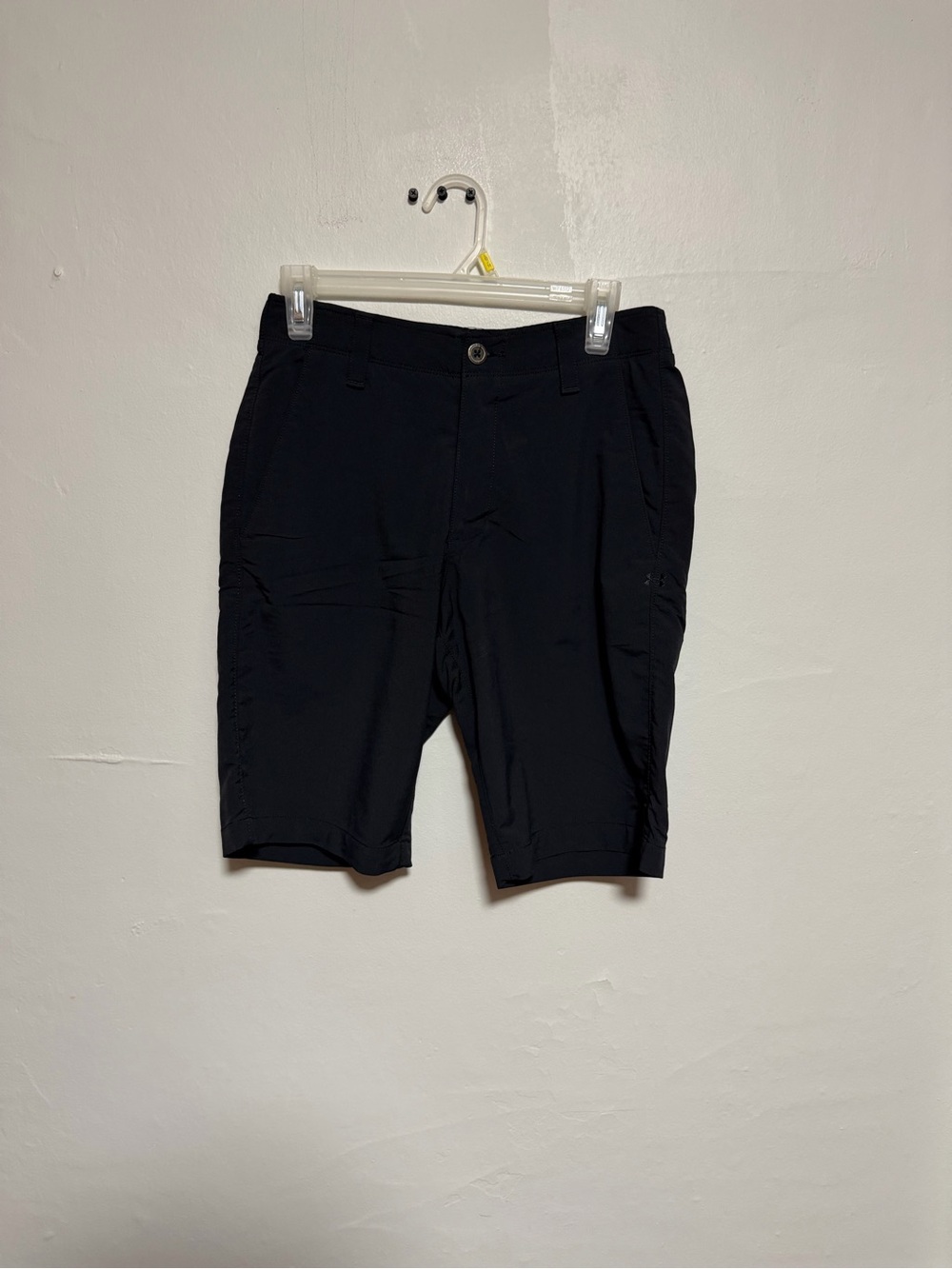 Under Armour Men's Black Flat-Front Performance Shorts